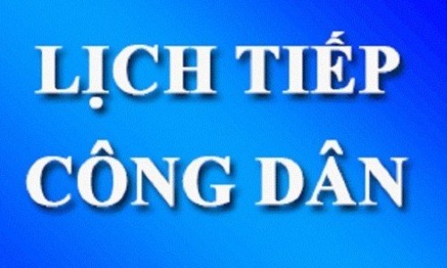 Thông báo Lịch tiếp công dân tháng 7/2024
