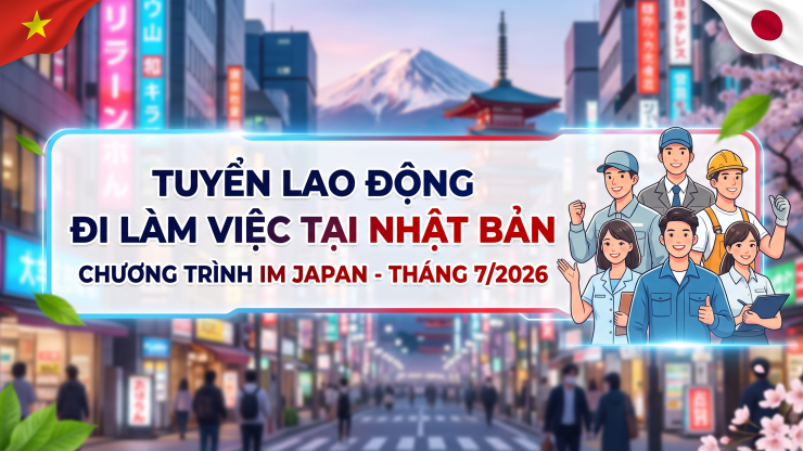 Tuyển lao động đi làm việc tại Nhật Bản Chương trình IM Japan - Tháng 7/2026