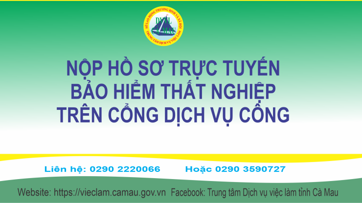TRUNG TÂM DỊCH VỤ VIỆC LÀM TỈNH CÀ MAU THỰC HIỆN GIẢI QUYẾT HƯỞNG TRỢ CẤP THẤT NGHIỆP CHO NGƯỜI LAO ĐỘNG TRÊN CỔNG DỊCH VỤ CÔNG