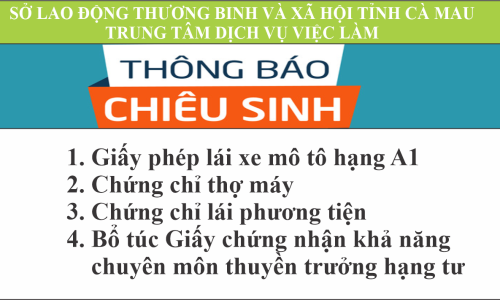 THÔNG BÁO CHIÊU SINH