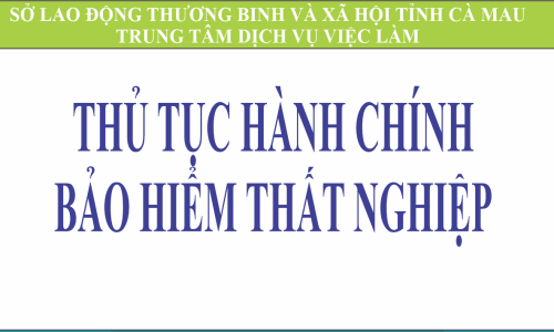 THỦ TỤC HÀNH CHÍNH CỦA CHÍNH SÁCH BẢO HIỂM THẤT NGHIỆP