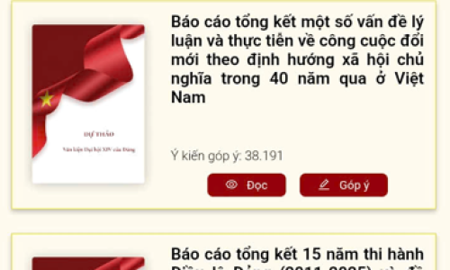 Tích cực tuyên truyền góp ý các văn kiện  trình Đại hội đại biểu toàn quốc lần thứ XIV của Đảng