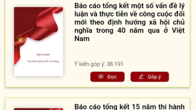 Tích cực tuyên truyền góp ý các văn kiện  trình Đại hội đại biểu toàn quốc lần thứ XIV của Đảng