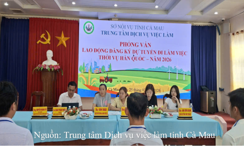 Trung tâm Dịch vụ việc làm tỉnh Cà Mau tiếp tục tổ chức phỏng vấn lao động đăng ký dự tuyển đi làm việc thời vụ tại Hàn Quốc – năm 2026