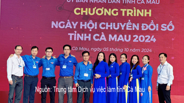 Trung tâm Dịch vụ việc làm tỉnh Cà Mau tham gia hoạt động Ngày hội Chuyển đổi số tỉnh Cà Mau năm 2024
