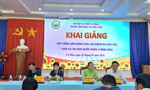 Tiếp tục khai giảng lớp tiếng Hàn khóa 3 – năm 2026 cho người lao động đăng ký đi làm việc thời vụ tại Hàn Quốc