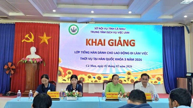 Tiếp tục khai giảng lớp tiếng Hàn khóa 3 – năm 2026 cho người lao động đăng ký đi làm việc thời vụ tại Hàn Quốc