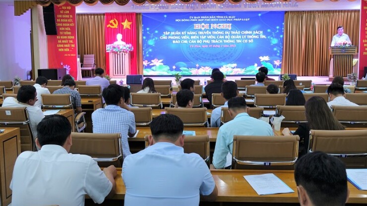 Tập huấn nâng cao kiến thức, kỹ năng truyền thông dự thảo chính sách trên địa bàn tỉnh Cà Mau