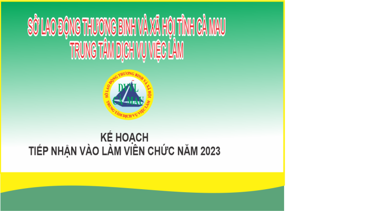 Kế hoạch tiếp nhận vào làm viên chức năm 2023