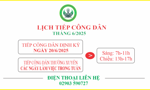 Lịch tiếp công dân tháng 6/2025