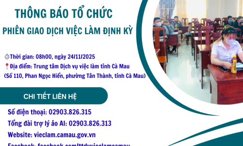 Thông báo tổ chức Phiên giao dịch việc làm dành cho người lao động đang hưởng trợ cấp thất nghiệp