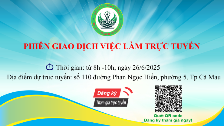 👉 👉 Đăng ký tham gia Phiên giao dịch việc làm trực tuyến Bến Tre , với nhiều vị trí việc làm trống hấp dẫn