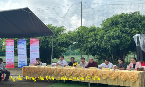 Phiên giao dịch việc làm ngày hội tư vấn, giới thiệu việc làm, học nghề tại huyện Đầm Dơi