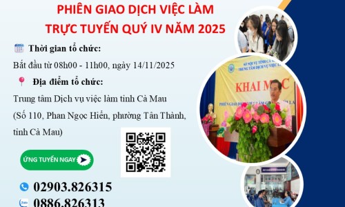 Đăng ký tham gia phiên giao dịch việc làm trực tuyến quý IV/2025