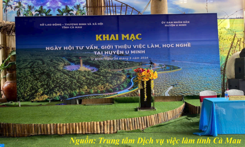 Phiên giao dịch việc làm ngày hội tư vấn, giới thiệu việc làm học nghề tại huyện U Minh