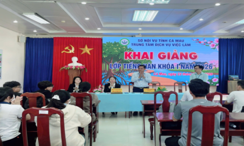 TRUNG TÂM DỊCH VỤ VIỆC LÀM TỈNH CÀ MAU KHAI GIẢNG LỚP TIẾNG HÀN CHƯƠNG TRÌNH EPS ĐỢT 1 NĂM 2026