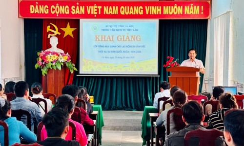 Khai giảng lớp tiếng Hàn cho người lao động đi làm việc thời vụ tại Hàn Quốc khóa I năm 2026