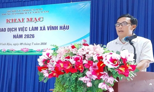 Cơ hội mở ra tương lai bền vững từ Phiên giao dịch việc làm lưu động tại xã Vĩnh Hậu