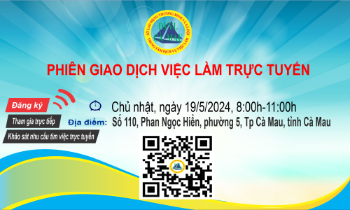 Thông báo tham gia Phiên giao dịch việc làm trực tuyến tại huyện Thạnh Phú - tỉnh Bến Tre