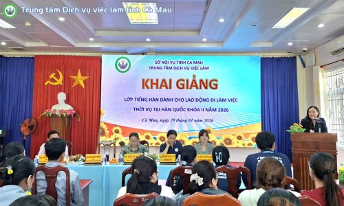 Khai giảng lớp tiếng Hàn dành cho lao động đi làm việc thời vụ tại Hàn Quốc khóa II năm 2026