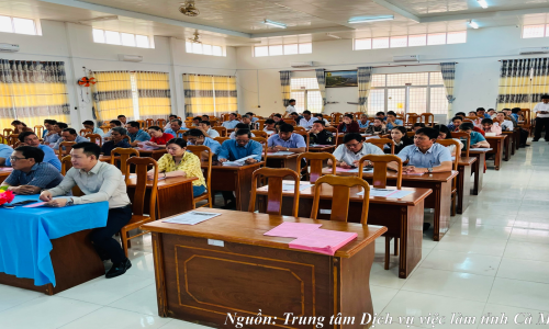 Tập huấn nghiệp vụ tuyên truyền, tư vấn giới thiệu việc làm cho lực lượng cộng tác viên trên địa bàn huyện Phú Tân tỉnh Cà Mau