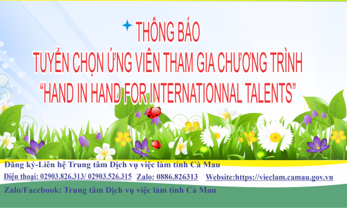 Thông báo tuyển chọn ứng viên tham gia chương trình "Hand in hand for International Talents"