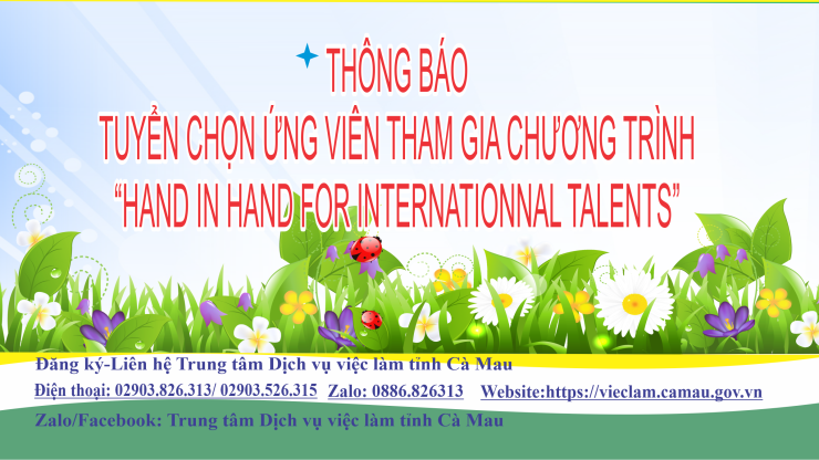 Thông báo tuyển chọn ứng viên tham gia chương trình "Hand in hand for International Talents"
