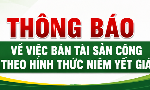 Thông báo về việc bán tài sản công theo hình thức niêm yết giá