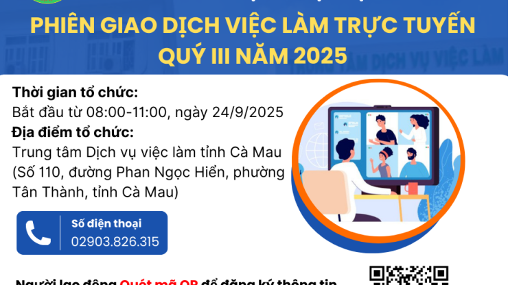 Đăng ký tham gia phiên giao dịch việc làm trực tuyến quý III/2025