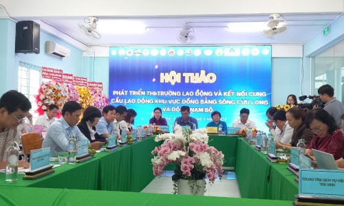 Hội thảo phát triển thông tin thị trường lao động và kết nối cung cầu lao động khu vực Đồng bằng Sông Cửu Long và Đông Nam Bộ tại tỉnh Vĩnh Long