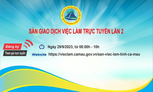 Thông báo về thời gian và địa điểm tổ chức giao dịch việc làm trực tuyến lần 2, năm 2023