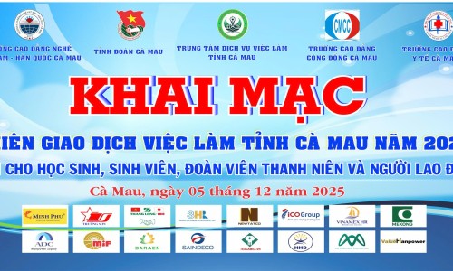 Thông báo tổ chức Phiên giao dịch việc làm tại Trụ sở chính Trung tâm Dịch vụ việc làm tỉnh Cà Mau