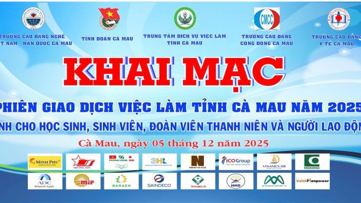 Thông báo tổ chức Phiên giao dịch việc làm tại Trụ sở chính Trung tâm Dịch vụ việc làm tỉnh Cà Mau