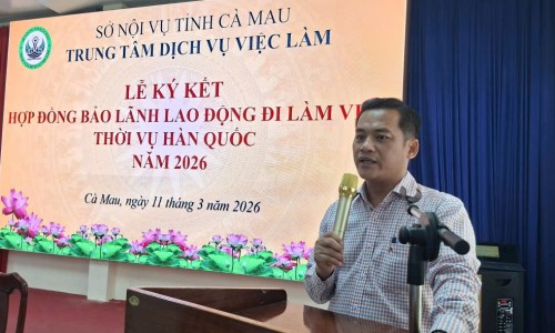 Lễ ký kết hợp đồng bảo lãnh lao động đi làm việc thời vụ tại Hàn Quốc năm 2026