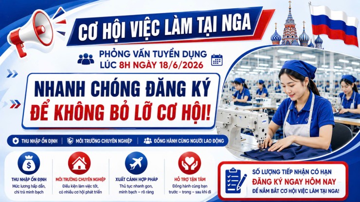 Thông tin về chương trình đi làm việc tại thị trường Nga ngành nghề May mặc